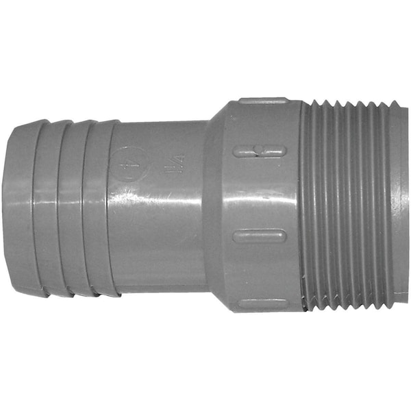Boshart 1-1/4 In. MPT x 1-1/4 In. Insert Polypropylene Hose Adapter UPPA-12 - main